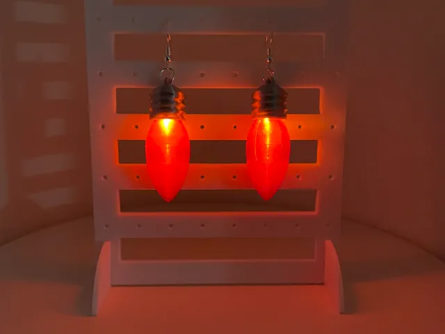 Christmas Bulb LED Light Earrings