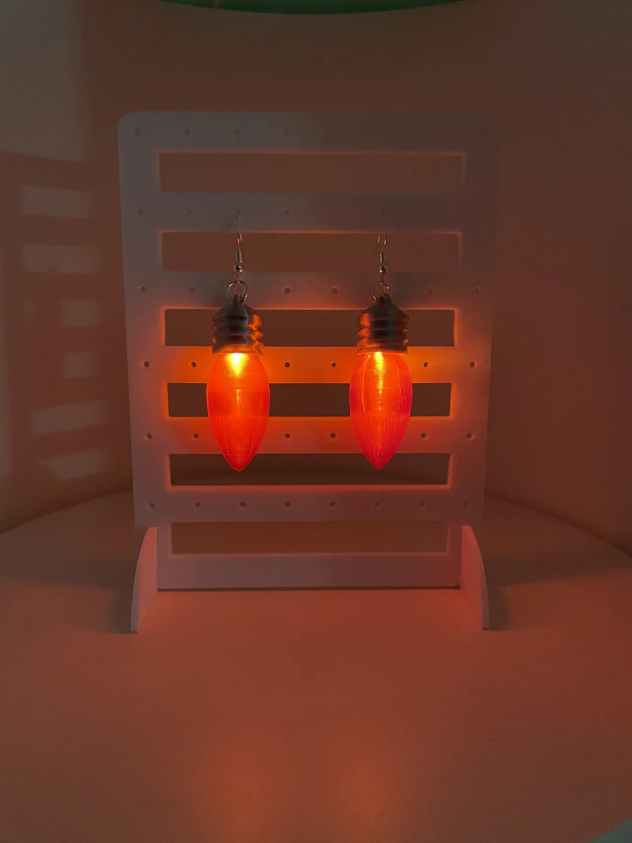 Christmas Bulb LED Light Earrings view 2