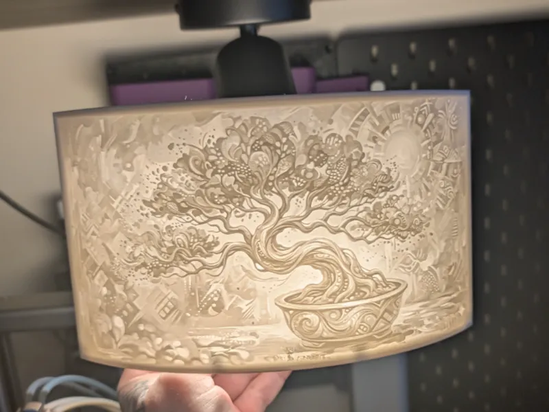 Bonsai arc lithophane