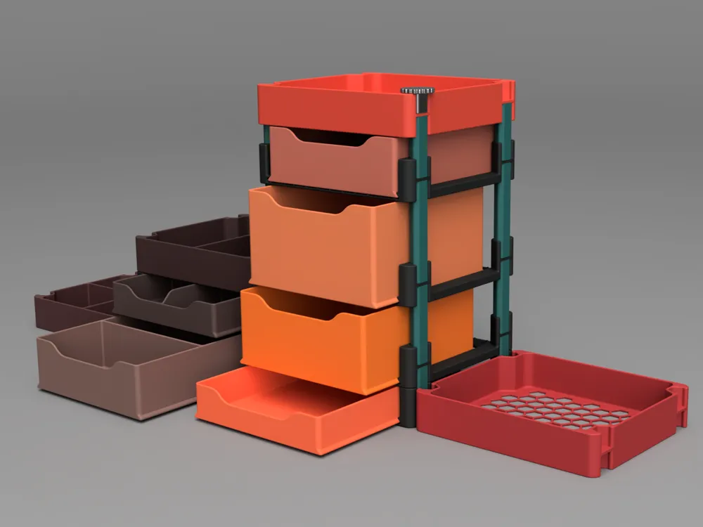 Versatile Stackable Storage Box System (new dim.) Remixed by Jakub ...