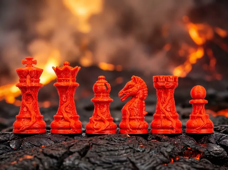 Lava Staunton Chess Set