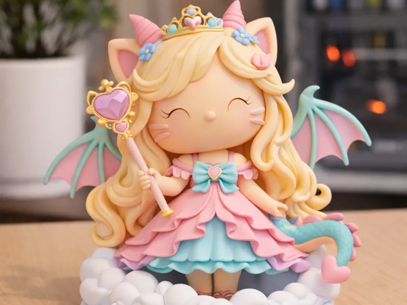 Cute Cat Dragon Princess