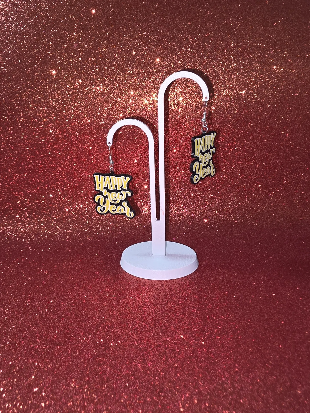 Happy new year v2 earrings view 3