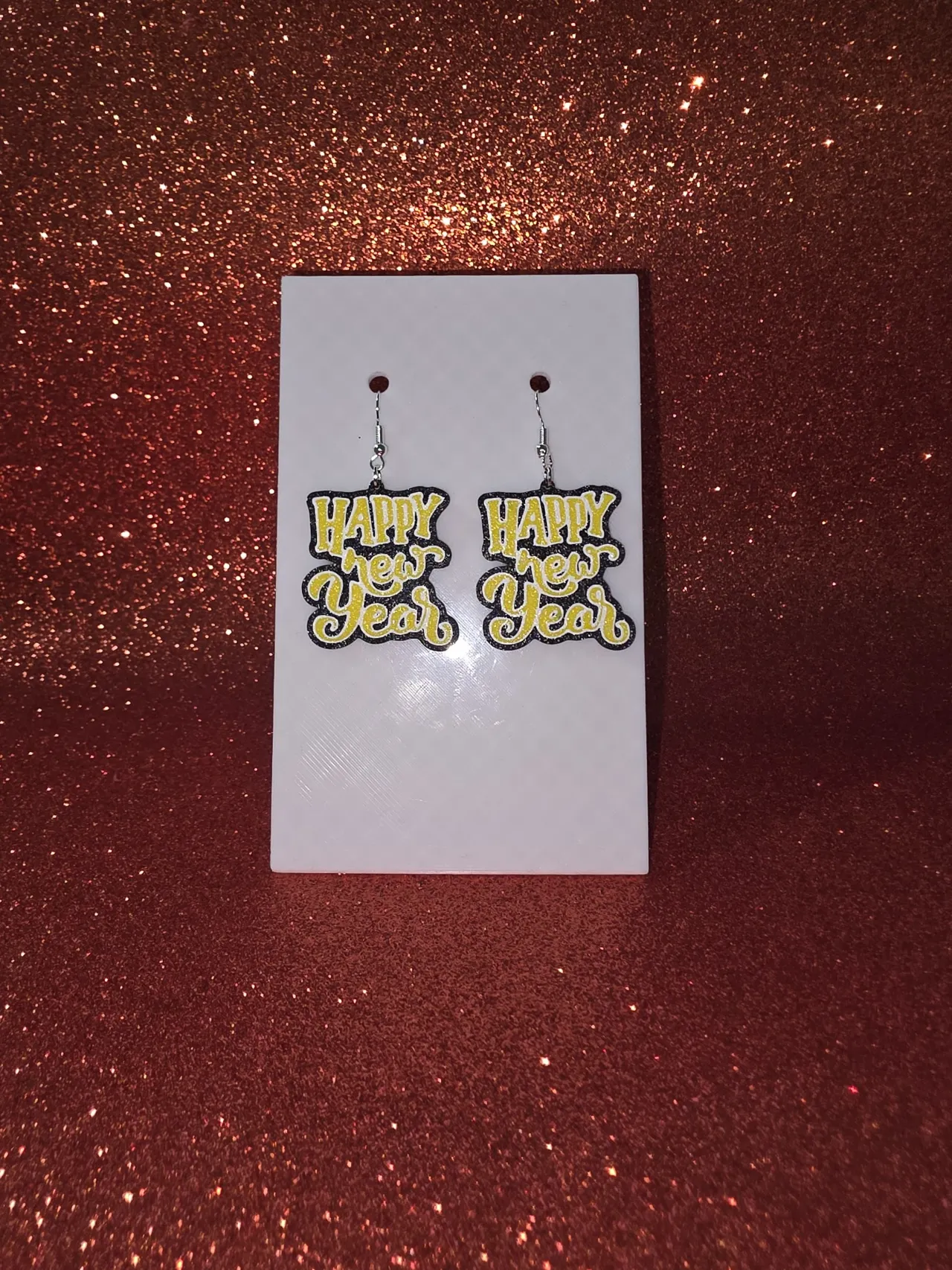 Happy new year v2 earrings view 2