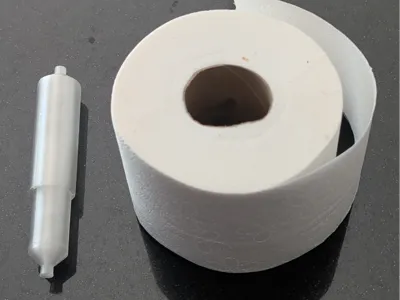 Toilet Paper Spring-loaded spindle: Print in place