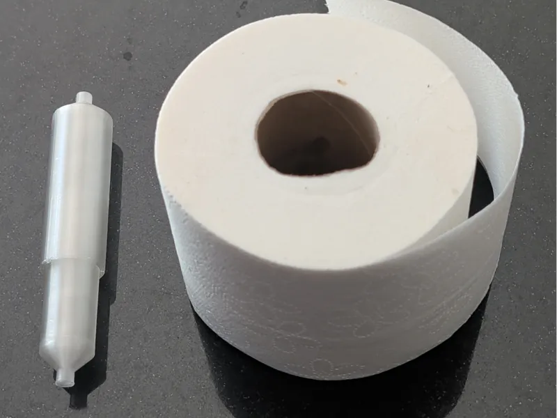 Toilet Paper Spring-loaded spindle: Print in place