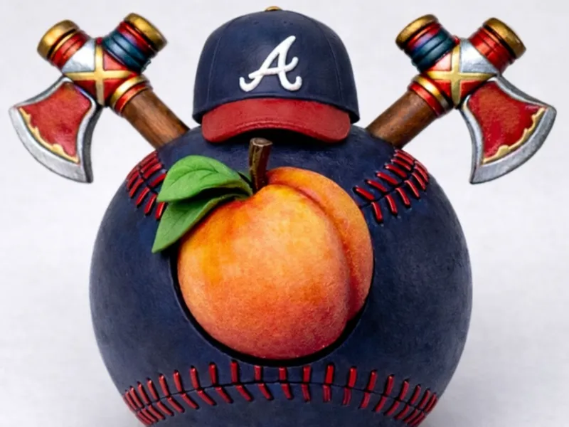Atlanta Braves baseball sculpture