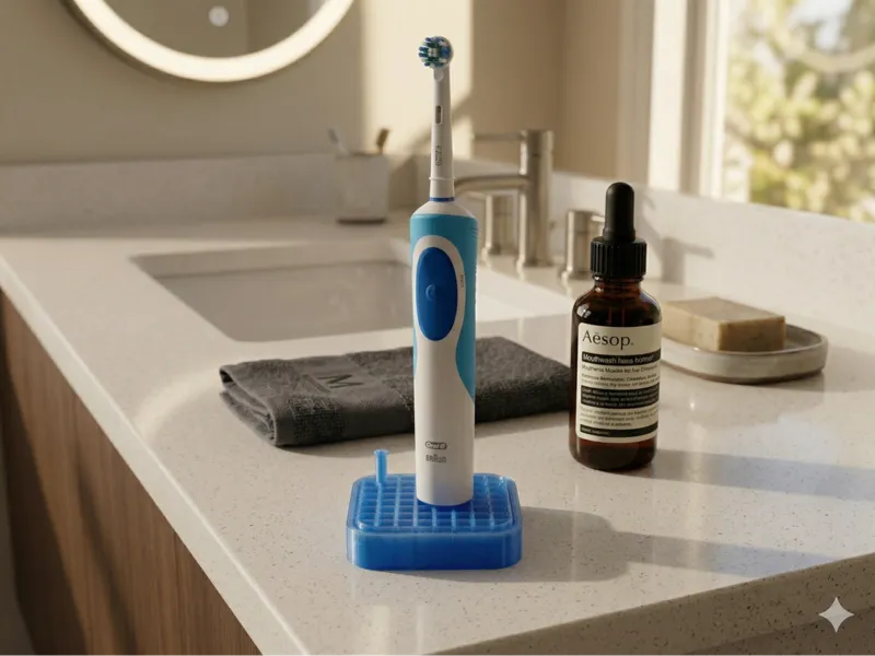 "Anti-Sludge" Toothbrush Coaster