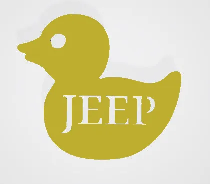 Jeep "Ducking" Duck / Keychain - Quick Print!