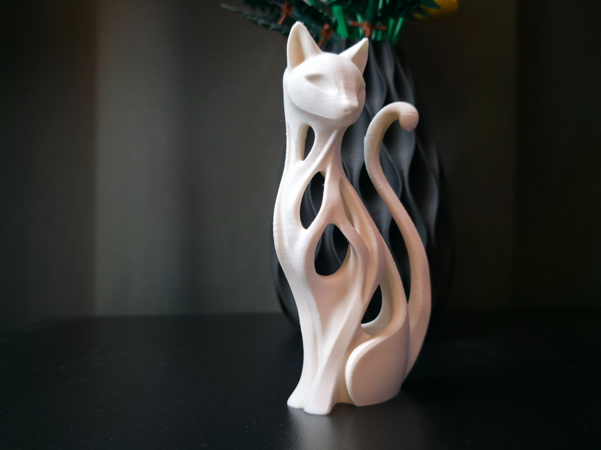 Abstract Minimalist Cat Sculpture