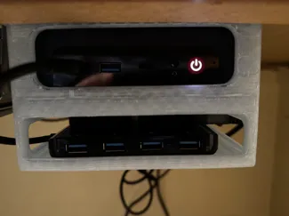BosGame P3 mini computer under desk rack / case