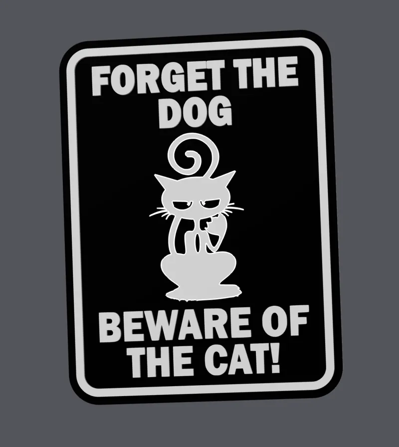 CAT WARNING SIGN