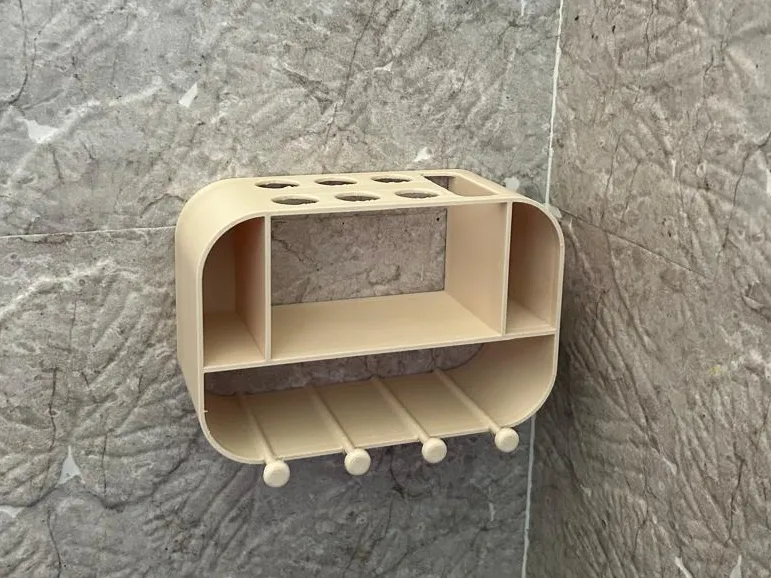 Wall mount tooth brush holder