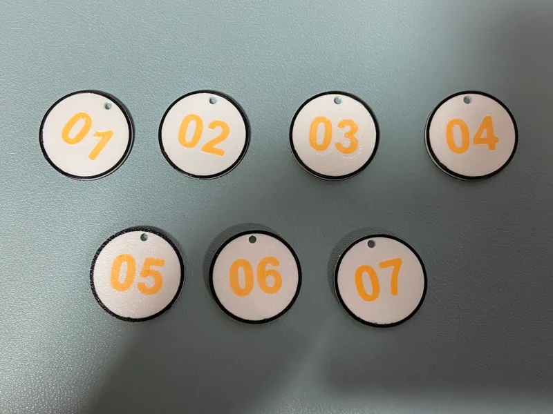 숫자 토큰 열쇠고리 (number keycahin token)