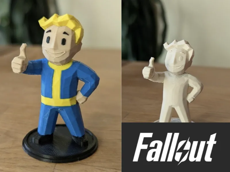 Fallout Show Vault Boy - Low Poly Figure