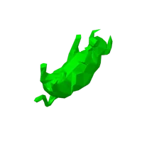 Taureau à l'attaque low poly — photo 3