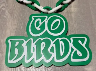 Philadelphia Eagles Go Birds Oversized Necklace