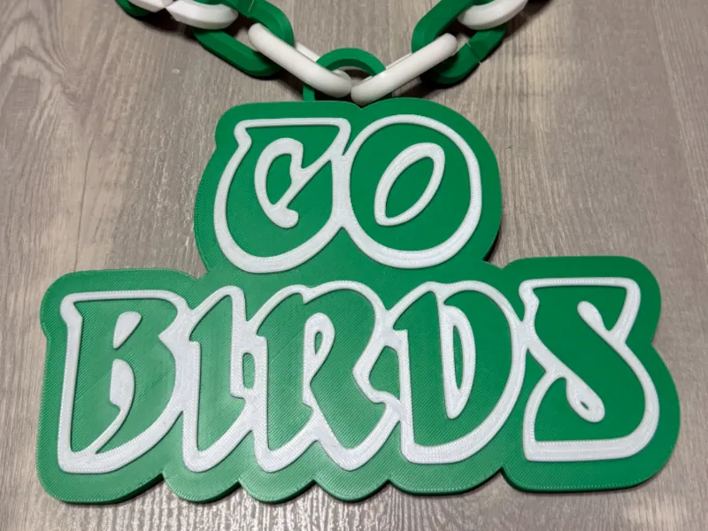 Philadelphia Eagles Go Birds Oversized Necklace