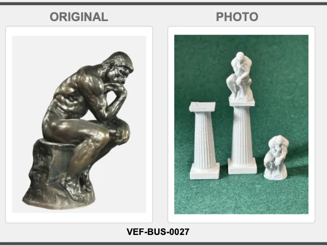 Bust & Ped: 'Thinking' VEF-BUS-0027 1:12 Dollhouse