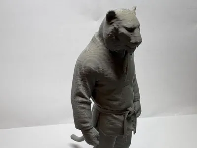 Tiger wearing TaeKwonDo Uniform