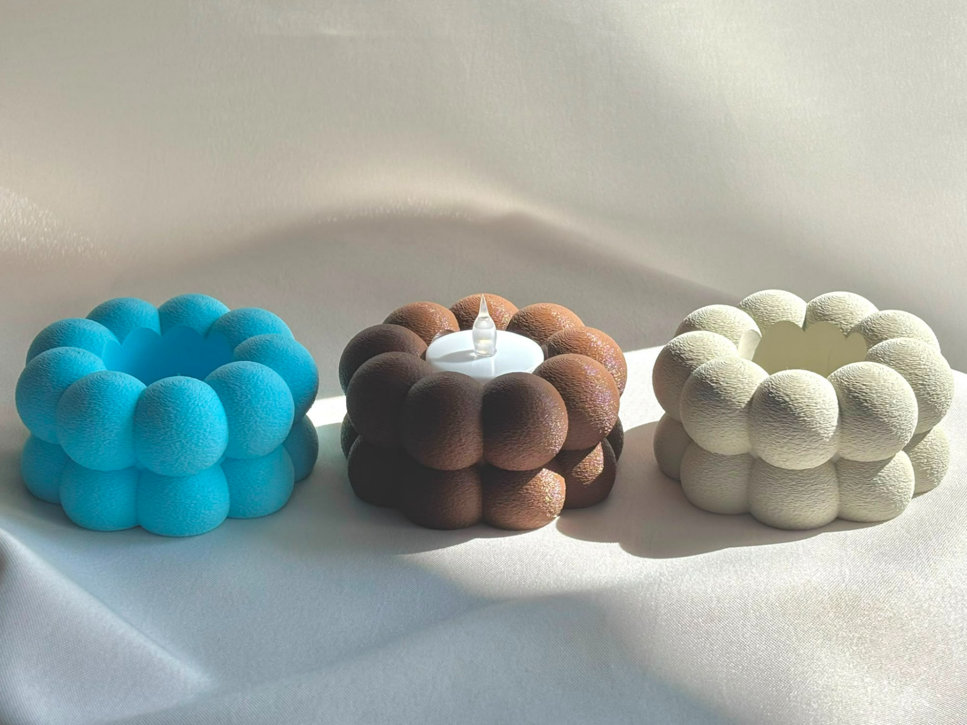 Round Bubble Tealight Holder - 1
