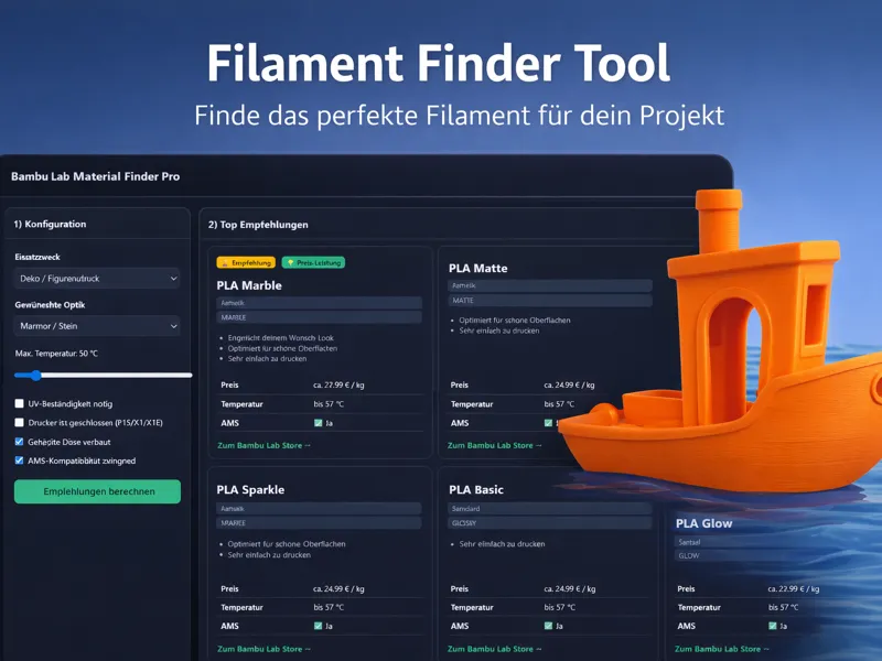 Filamentfinder | finde das Perfekte filament