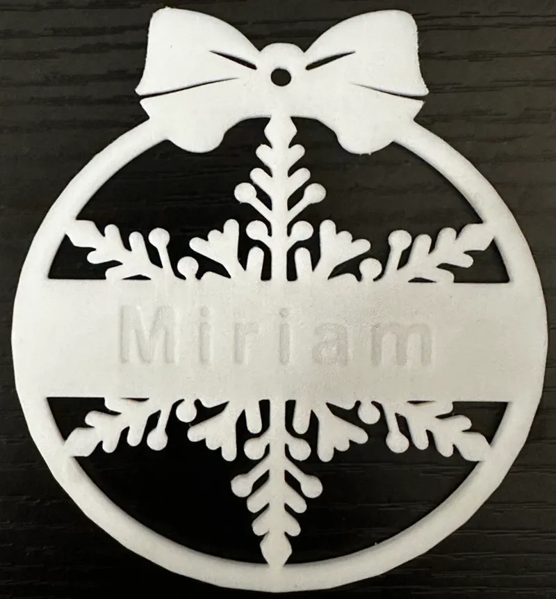 Pallina di Natale Miriam (nome personalizzabile)