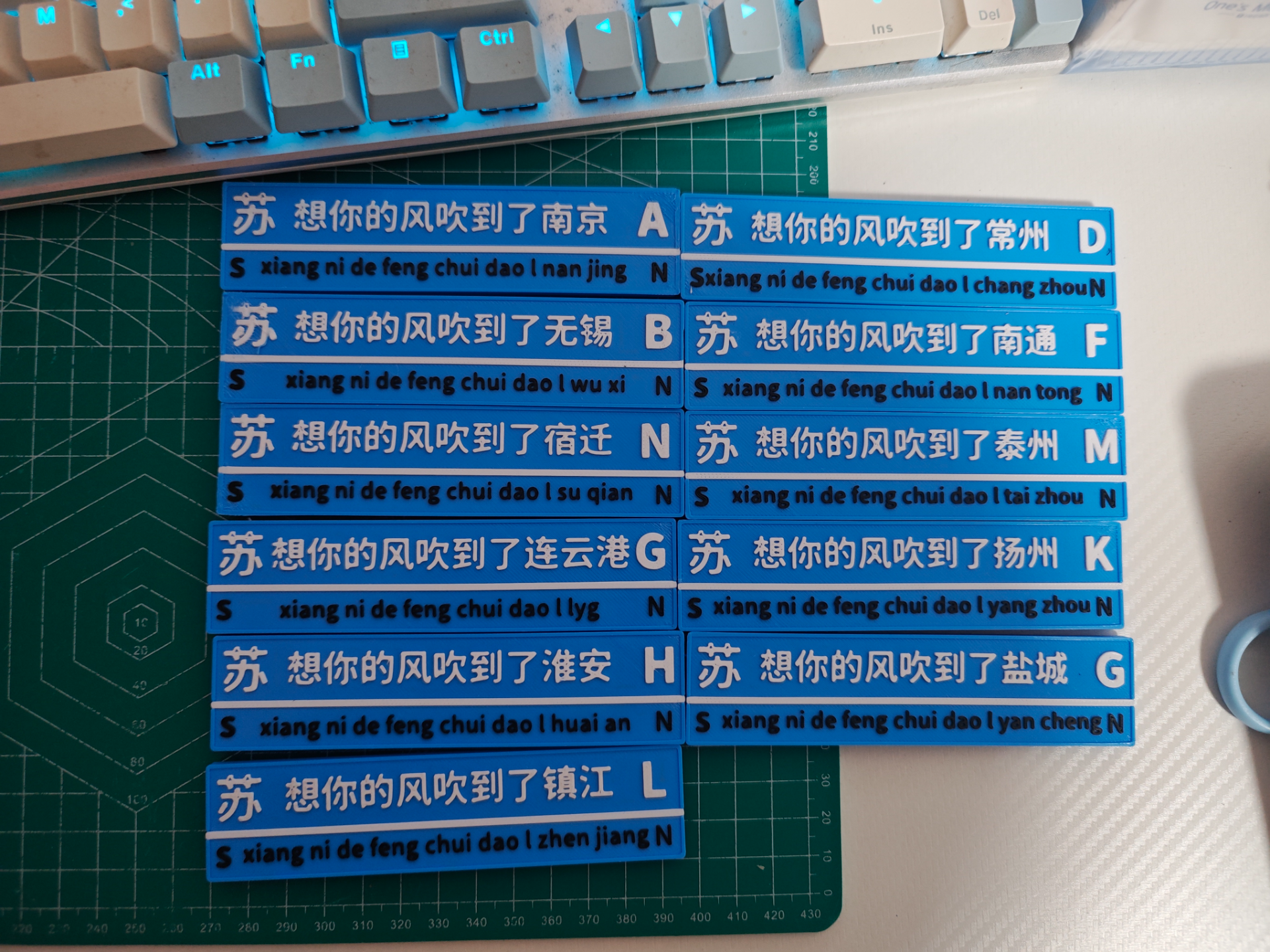城市路牌 冰箱贴 江苏十三太保（有自己想要的可以留言）城市 省份