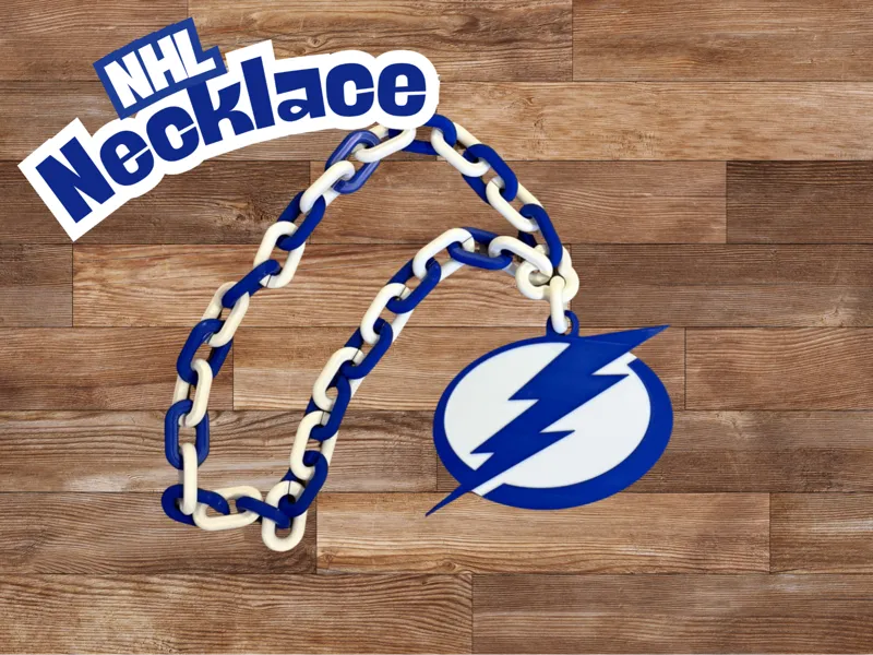 NHL Teams Chain Necklace - Tampa Bay Lightning