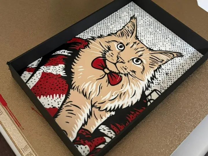 Luminária com gato