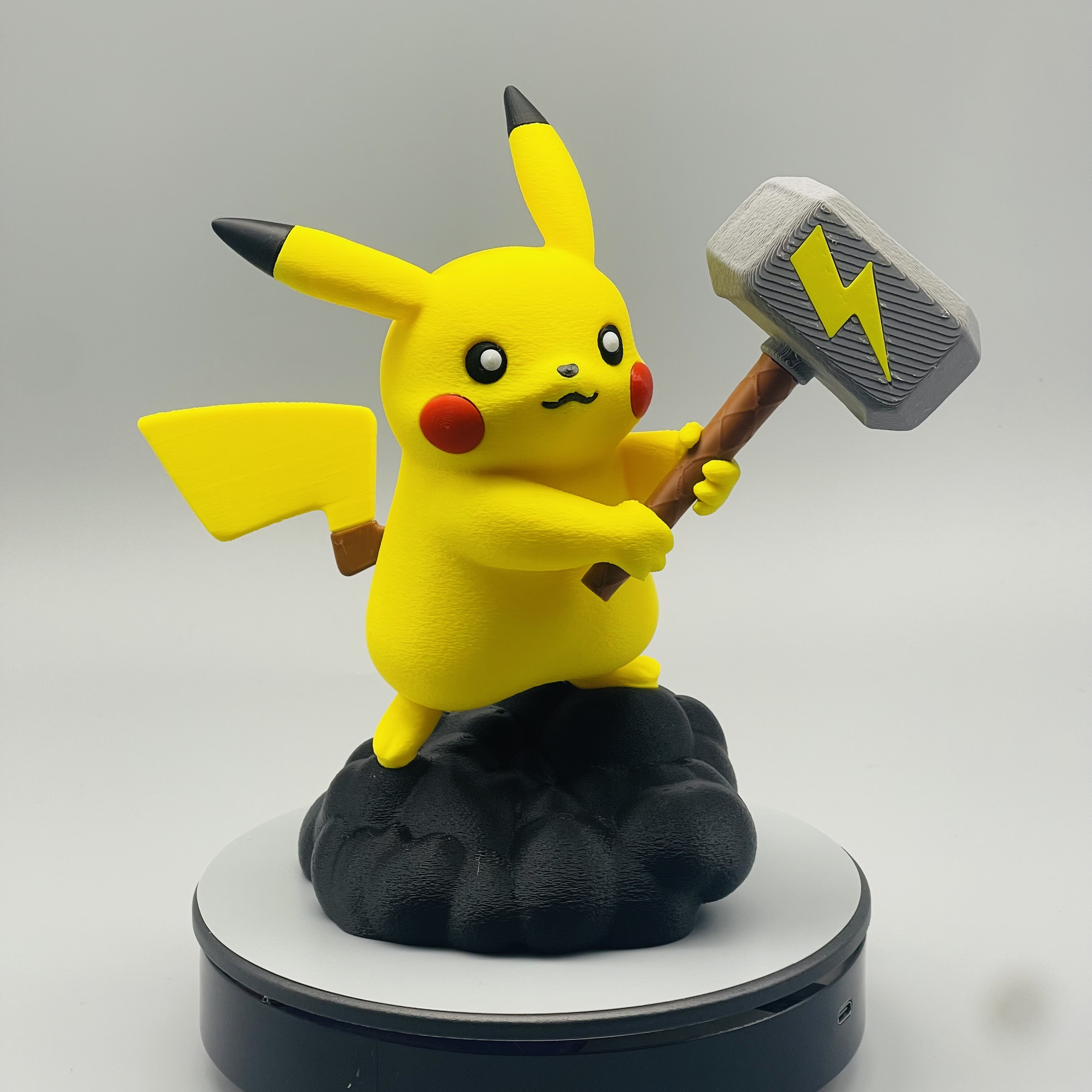 Miniatura 2 do modelo 3D 雷电法王皮卡丘（拆件+分色）