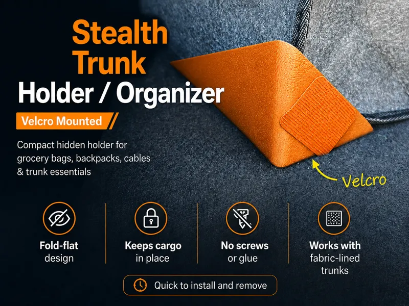 Stealth Trunk Holder / Organizer (Velcro Mounted)