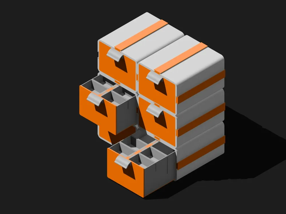 Stackable Modules Organization Modular Stackable Parts Organizer V1.0 by 大岛的小张 MakerWorld: Download ...