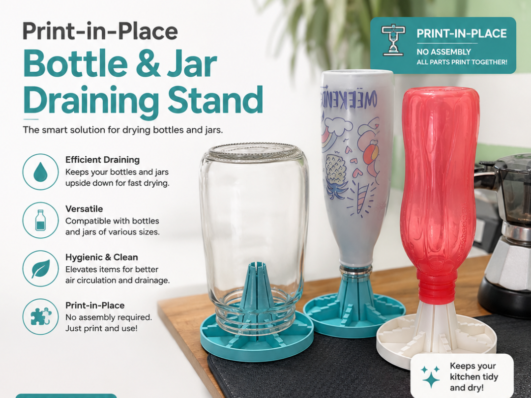 DripDock Bottle&Jar Draining Stand Stackable