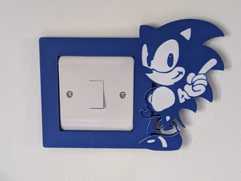 Sonic Light Switch Plate (UK)