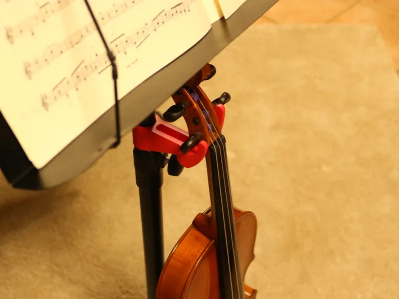 Violin holder for music stand 