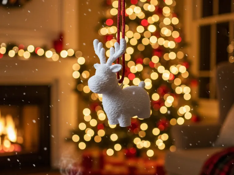 Fuzzy Reindeer Ornament