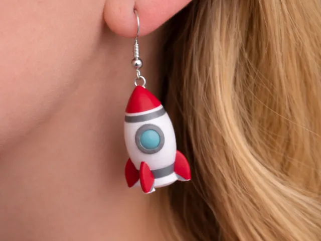 Rocket Ship Earrings