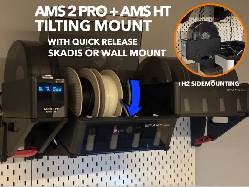 Tilting Wall Mount for AMS 2 & HT (WALL or SKADIS)