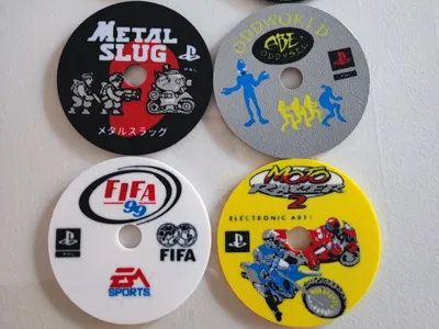 retro Play Station 1 game coasters