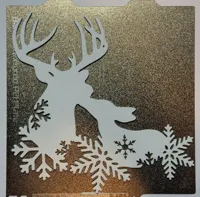 Silhouette de renne de Noël avec flocons — photo 3