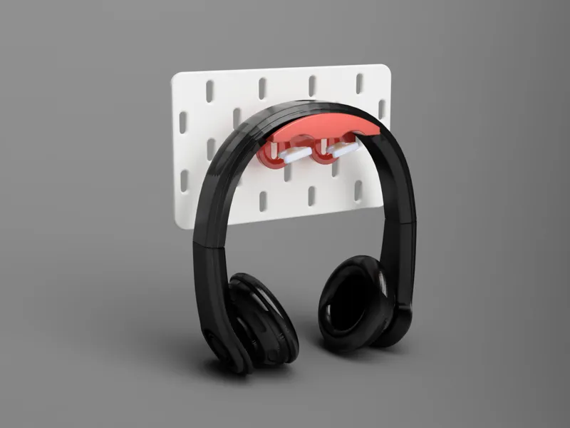 Ikea Skadis Headphones Mount