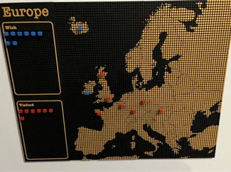 Europe travel map