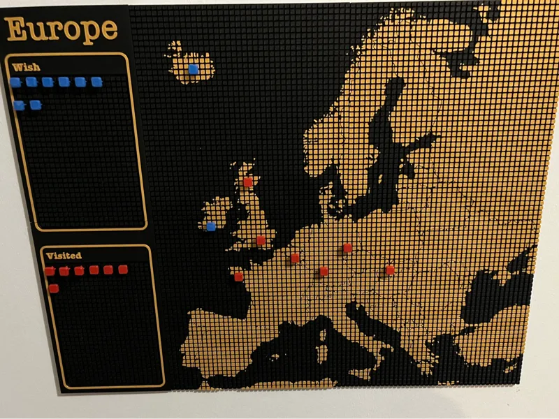 Europe travel map