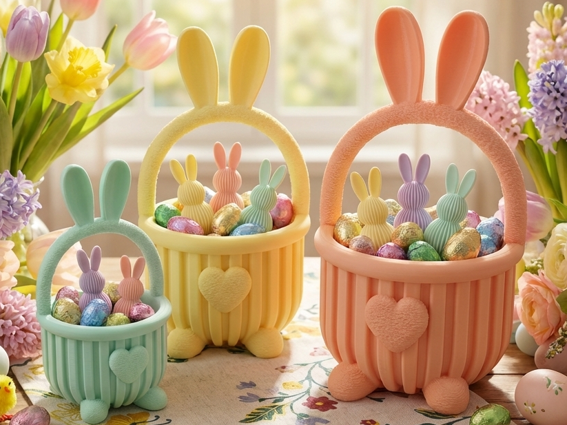 Cute Bunny Easter Basket | Egg Hunt Candy