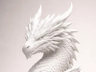 White dragon statue