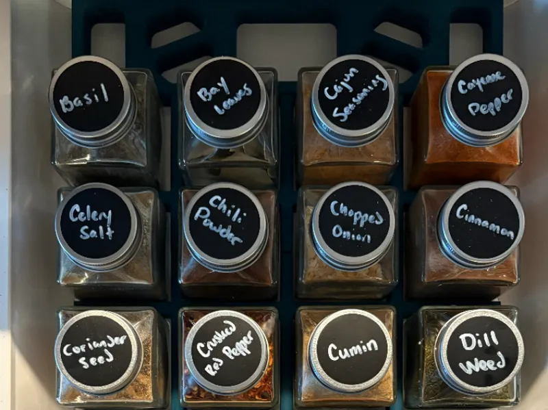 Spice Drawer Organizer - 2.1in Jars, Ikea Drawer