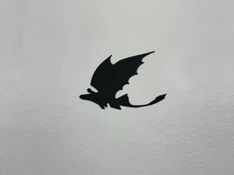 dragon trainer - arte da parete sdentato che vola