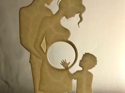 Pregnancy Silhouette with Ultrasound Photo Holder