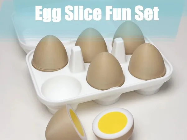 Egg Slice Fun Set – 3D Printable Play Set
